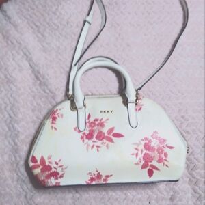 Dkny Bryant Floral Dome Satchel - White Multi/Gold